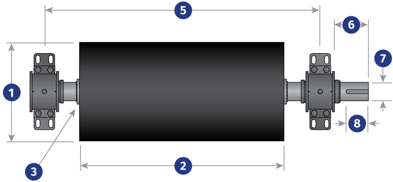 Martin heavy duty conveyor pulley drawing