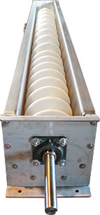 Food-Grade Modular Plastic Screw in Stainless Steel Conveyor